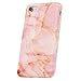 Produktbild QULT Handyhülle kompatibel mit iPhone 7 Plus, iPhone 8 Plus Hülle Marmor Rose Gold dünn weich Silikon Schutzhülle TPU Bumper für iPhone 7 Plus/8 Plus Pink