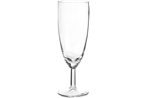 H&H Ballon Set 10 Calici Flute in Vetro Trasparente, 15 cl – Ideale per Vino e Champagne, Elegante e Raffinato, 5xh16x5cm