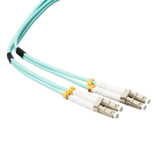 LWL Patchkabel 2m, VANDESAIL 5 Stück 10G Gigabit Glasfaser Fiber Patchkabel mit LC/LC Multi OM3 Duplex 50/125 OFNR Kabel (OM3- DE Shipping) - 4