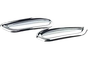 Cdrox 1 Pair Replacement for Nissan Qashqai J11 2014-2017 Chrome Rear Fog Light Cover Trim Bumper Car Accessories