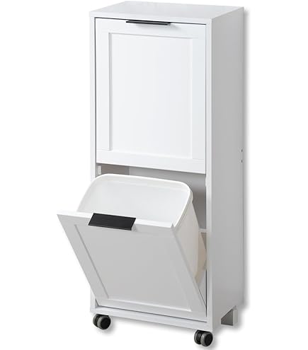 SVITA TC2X8 prullenbak 16 liter 2x8L dubbel afvalemmer compact 2-delige vuilnisemmer keukenemmer afvalscheiding pedaalemmer zilver