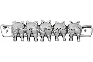 CHATTELS Chrome Silver coloured Pigs Bums Key Hook Tails House Car Keys Rack Hanger wall mounted Holder including fixings