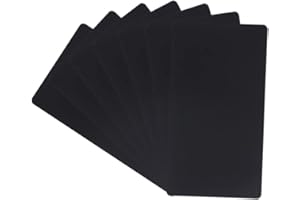 EXCEART Aluminium Visitenkarte Blanko Eloxiert Plaque Platte Dünn zum Gravieren Diy Handwerk 50 Stücke 0 2Mm (Schwarz)