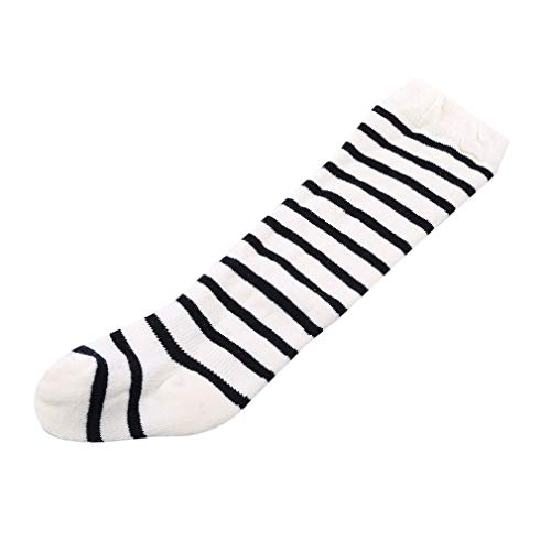 LIGHTBLUE Kids Non Skid Knee High Cotton Socks Colorful Novelty Fashion Cotton Crew Socks,white+purple