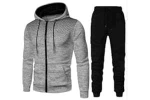 HAOLEI SurvêTement Homme Ensemble Jogging Sweats À Capuche Et Sport Pantalons Respirants Tenue Sport Training VêTement Complet Full Zip Combinaison De Sport