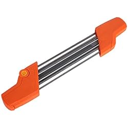 fasloyu Outil d'affûtage pour tronçonneuse 2 en 1 - Outil d'affûtage Rapide - Outil de meulage de chaîne pour aiguiser Leur chaîne 38 × 6 × 2.5cm Orange