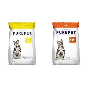 Purepet Cat Food Combo of Sea Food, 7 kg & Mackerel, 7 kg
