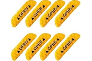 Yuqilin 8 Pezzi Adesivo Catarifrangente, Universale Strisce Catarifrangenti Adesive, Avvertimento Nastro Catarifrangente Adesivo, Impermeabile Catarifrangente, per Portiera Auto (Giallo)