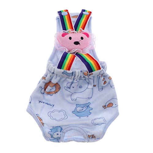 Preisvergleich Produktbild SM SunniMix Niedliche Läufigkeitshose Hygieneunterhose Hündin Sanitär Windel Physiologische Unterwäche mit Träger - Blau, XL