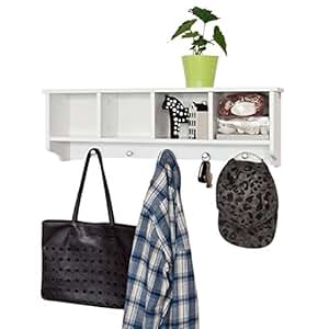 SoBuy® FRG48-L-W Wandgarderobe Wandhaken Hängeregal Badezimmerschrank