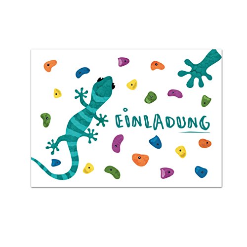 Climbing Bouldering Card Set 10 Pieces Boulder Party Invitation Climbing Party Children's Birthday Party Celebration Invitation Card Birthday Invitation A6