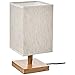 Produktbild UMI Table Lamp Fabric Shade with Rectangular Wood Base, 11.2''