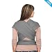 Ldex Soft Baby Slings | Compact and Comfortable Baby Wraps | Pure Cotton/Spandex | Nursing Cover | Suitable for Newborns To 35 Lbs | Nice Baby Shower Item | (Gray)