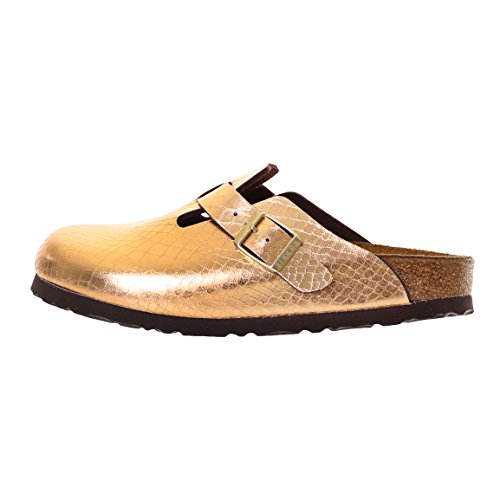 Preisvergleich Produktbild Birkenstock Boston Birko-Flor Clogs schmal anaconda champagner - 37