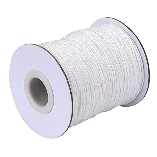 Outus 1,0 mm Weiß Geflochtene Lift Shade Cord Zugschnur für Jalousien Aluminium Blind Shade, Gartenbau Werk und Handwerk, 109 Yards/ Roll - 2