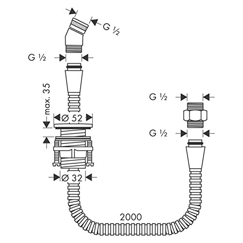 hansgrohe Brausehalter für Wannenrandmontage, Zubehör - 2