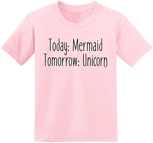 Ryware Today Mermaid Tomorrow Unicorn Girls T-Shirt (Pink 7-8 Years)