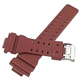 Auspiciousi Ursprüngliche Silikon-Sport-Ersatzuhr-Bügel-Band-Gummiarmband-Metalluhr-Armbänder Red A