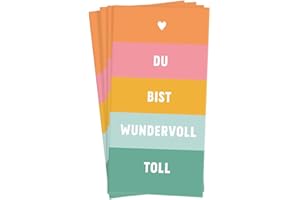 ‎GRAFIK-WERKSTATT Grafik Werkstatt Taschentücher mit Spruch | Geschenkidee | 10 Stück | du bist wundervoll toll