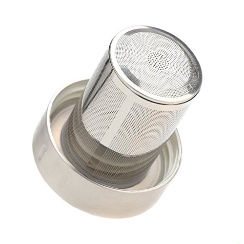 Da.Wa Trinkflasche Glas Teebereiter Tee-Flasche mit Infuser Wasserflasche Tea-Filter Travel Mug insulated drinking cup Mit Nylon Tasche ,Grau,550ml - 4