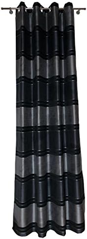 Eyelet curtain 140x235 cm Decorative Eyelet Curtain Charcoal Vienne Silver Stripes New in Original Box