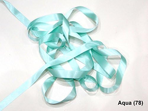 Aqua 25mm Satin Ribbon Double Sided Berisfords 3501 (3 Meters)