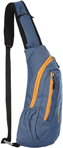 Casual Compact Lightweight Nylon Chest Sling Shoulder Backpacks Small Waterproof Crossbody Bag for Cycling,Hiking,Walking