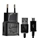 Produktbild Original Samsung Ladegerät Ladekabel  Datenkabel in Schwarz für Galaxy S5 Mini -  2A Ampere 2000 mAh - Micro USB