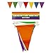 Produktbild 12 x dreieckige Wimpel Girlande Regenbogen, 25 Flaggen, 7 m lang, PVC
