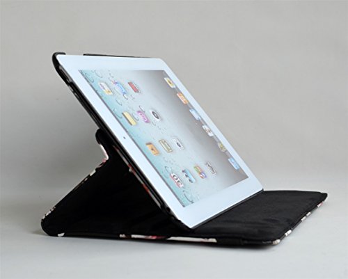 inShang Hülle für Apple iPad 2 iPad 3 iPad 4, PU Leder Tasche Hülle Skins Etui Schutzhülle Ständer Smart Case Cover für Tablet iPad, Super Automatische Einschlaf-/Aufwach funktion, 360 Grad rotierende Schutzhülle mit Standfunktion + inShang Logo hochwertigen Stylus Eingabestift Stift - 2