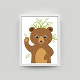 Bild Set Waldtiere DIN A4 Tiere Wandbild K1-K4 - 4