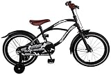 kinderfahrrad cruiser sichere Rücktrittbremse Kinderfahrrad Volare Black Cruiser 16 Zoll mit Rücktrittbremse matt-schwarz