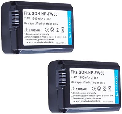 SANCC™2 Pack Sony NP-FW50 Battery for Sony Alpha A7, 7R, A7R,7S, A7S, Alpha A3000, A5000, A6000, NEX-3, NEX-3N, NEX-5, NEX-5N, NEX-5R, NEX-5T, NEX-6, NEX-7,NEX-C3, NEX-F3, SLT-A33, A35,A37,A55V
