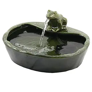 Sunnydaze Solar Water Fountain, Outdoor Garden Ceramic Frog Feature