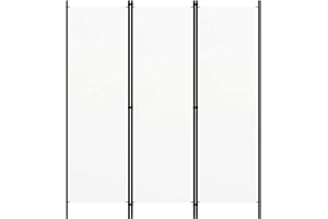 vidaXL Rumsavdelare 3 paneler vit 150x180 cm