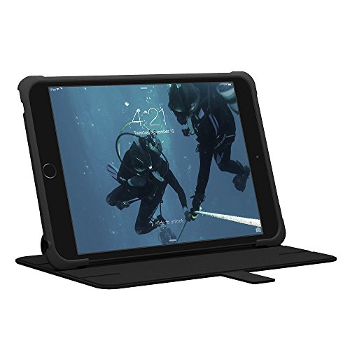 URBAN ARMOR GEAR Folio Schutzhülle für Apple iPad mini 4 (inkl. Retina) – schwarz [Stoßfest | Standfunktion | Wake/Sleep Funktion | Displayklappe] – UAG-IPDM4-BLK-VP - 7