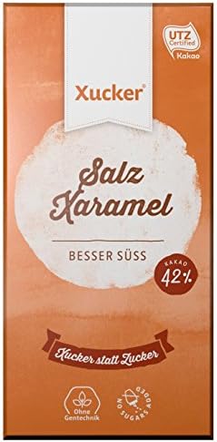 Xucker Salted Caramel Chocolate 100 g (Pack of 3), Sweetened with Xylitol, No Sugar Added