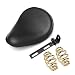 Produktbild 3" Synthetic Leather Motorcycle Sportster Chopper Bobber Custom Solo Spring Bracket Seat Kit (Wireless Gold 1 set)