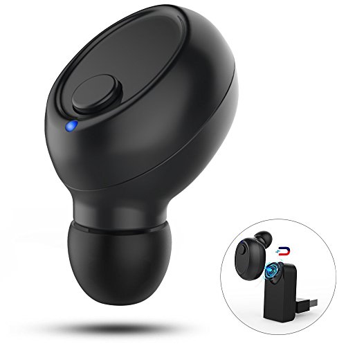 Preisvergleich Produktbild Bovon Mini Bluetooth Kopfhörer Kabellos [Magnetische Ladegerät] Stereo Geräuschunterdrückung Headphone mit Mikrofon In Ear Ohrhörer für iPhone iPad Laptop Tablet Android Handys (Ein Stück)