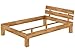 Produktbild Massivholzbett Futonbett Doppelbett mit Überlänge 140x220 Ehebett Buche natur 60.86-14-220 oR