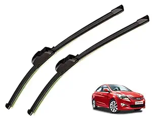 Auto Hub Frameless Car Wiper Blades Compatible with Hyundai Verna - Set of 2,(D-22,P-16)