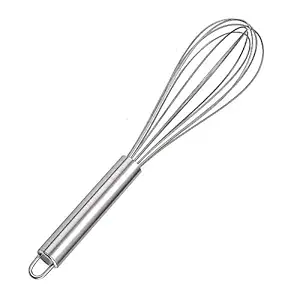 Innovegic Steel Hand Blender Mixer Whisk Stainless Steel, Color: Silver Size 30 x 20 x 7 Centimeters.