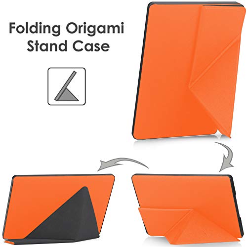 Forefront Cases Smart Hülle für Kindle 2019 | Magnetische Schutzülle Cover Ständer für Amazon Kindle (10. Generation - 2019 Modell) | Origami Design & Auto Schlaf Wach | Elegant Dünn Leicht | Orange