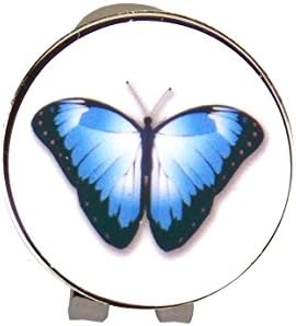 Magnetic Hat Clip and Blue Butterfly Ball Marker by Mercia Golf.