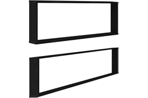 vidaXL Estantes cúbicos de Pared 2 uds Roble Negro 100x15x30 cm
