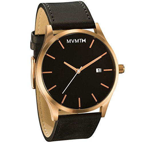 MVMT Herren Watch Uhr Rose Gold/ Black Leder Armband MM01RGBL MVMT Herren Watch Uhr Rose Gold/ Black Leder Armband MM01RGBL