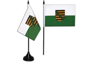Flaggenfritze Tischflagge/Tischfahne Sachsen + gratis Aufkleber
