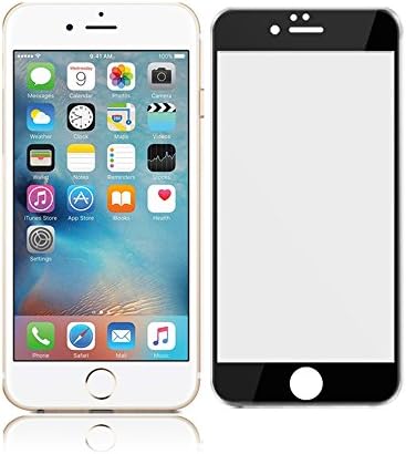 Impakt Accessories® iPhone 7 Plus (5.5' inch) Full Silicone Cover, Extreme Protection and Quality Tempered Glass Screen Protector for Apple iPhone 7 Plus (2016) 9H Hardness, 0.33mm Thickness and Easy Bubble-Free Installation [Lifetime Warranty], Pure Black (Glossy Finish)