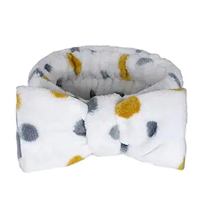 Miniso Polka Dot Hair band Headwrap Headband (White)