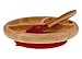 Baby Toddler Bamboo Spill Proof Stay Put Suction Divided Plates. No Plastic. BPA Fee & Eco-Friendly + BONUS E-BOOK. Great baby gift set & for Boating (Magenta)